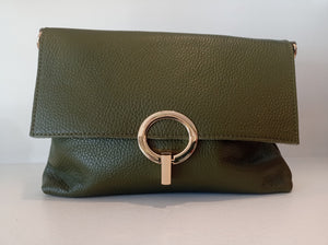 Clutch pala e fecho dourado