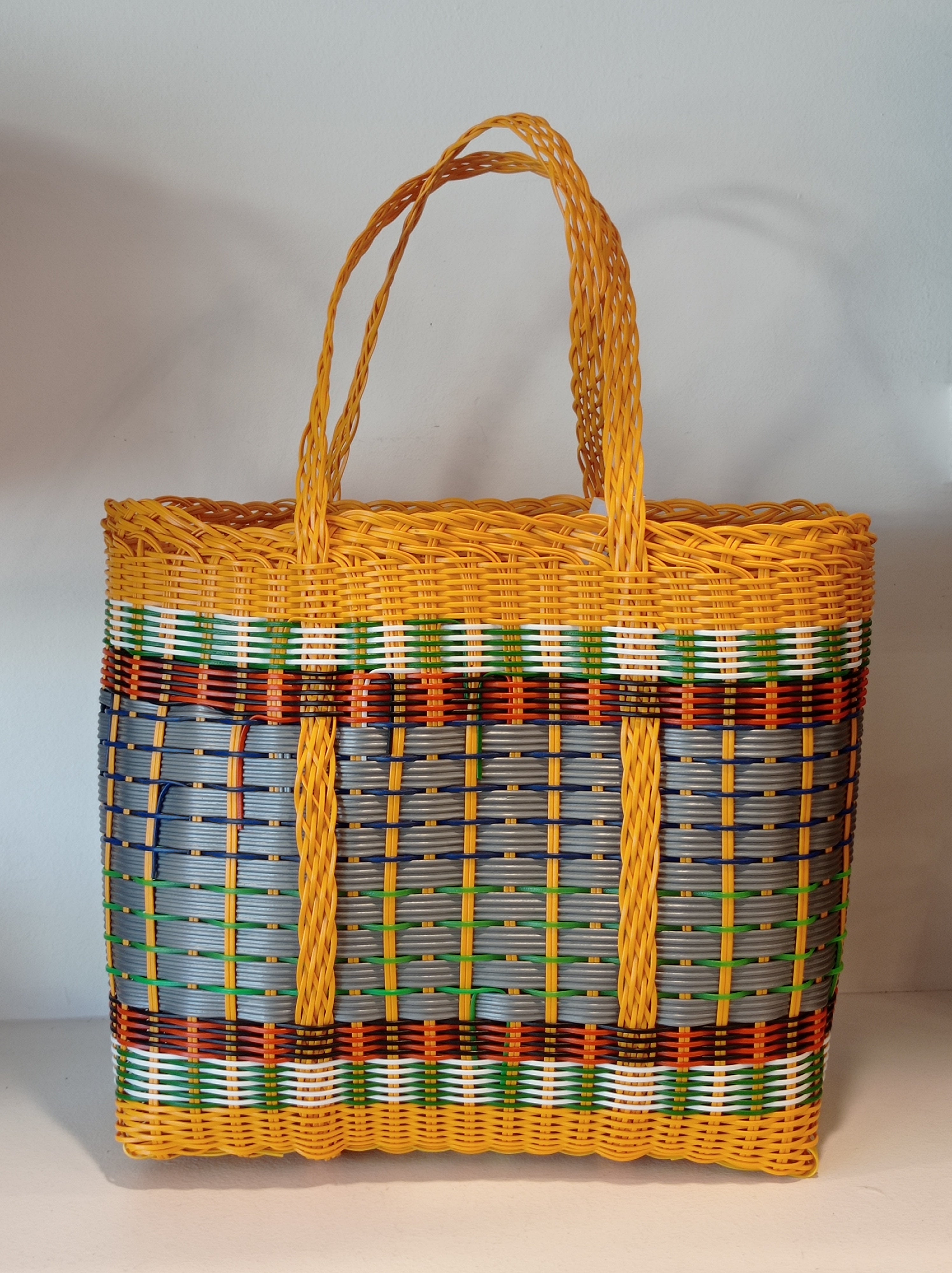 Cesta de praia multicolor