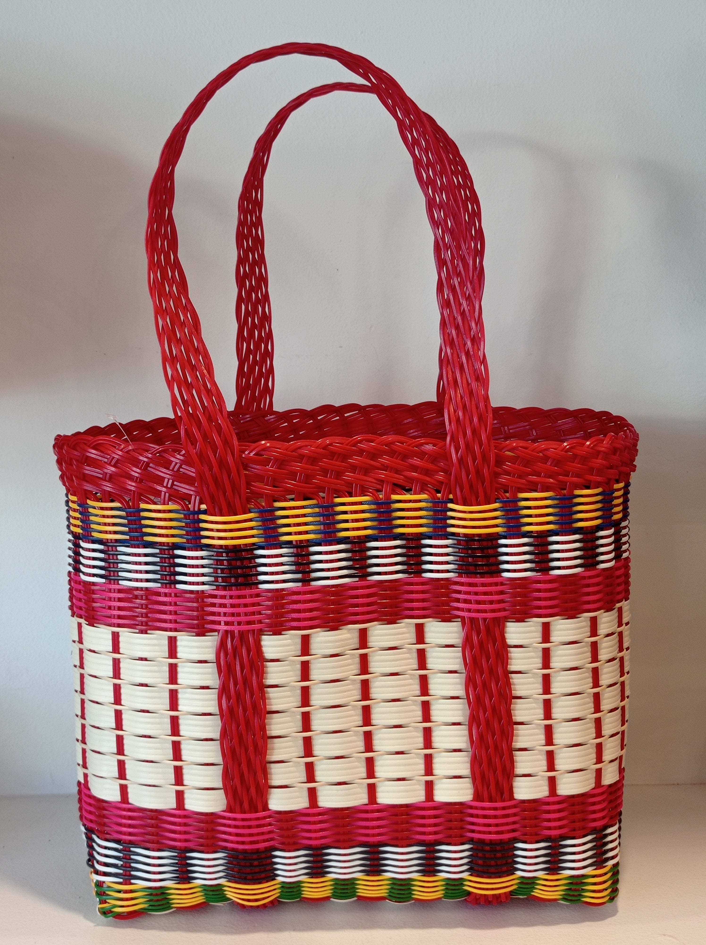 Cesta de praia multicolor