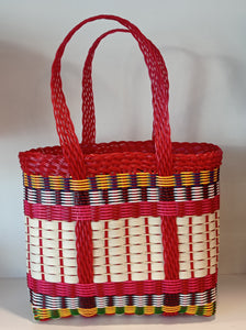 Cesta de praia multicolor