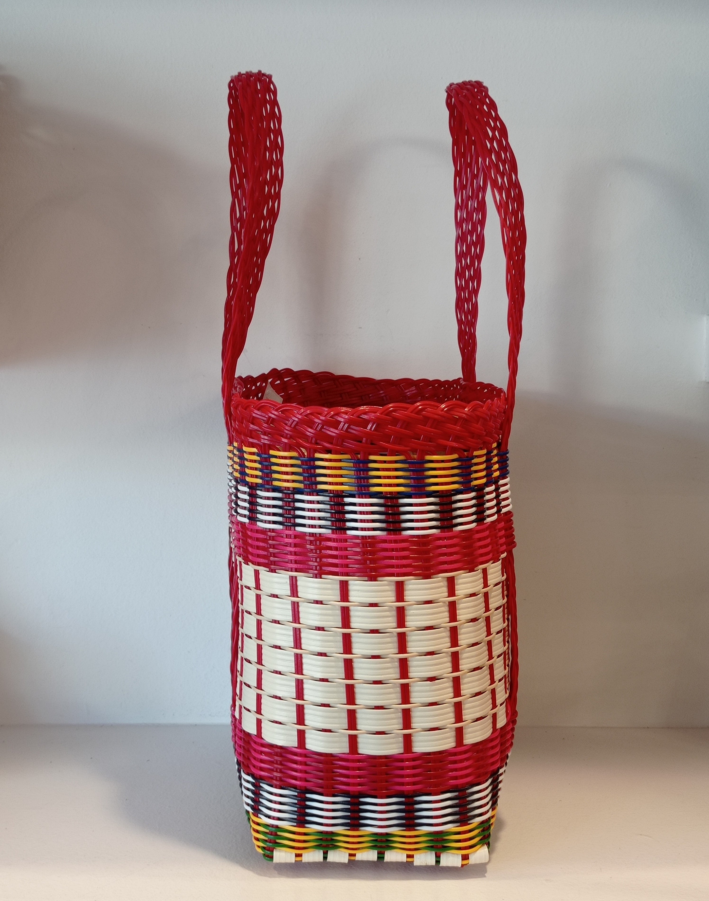 Cesta de praia multicolor