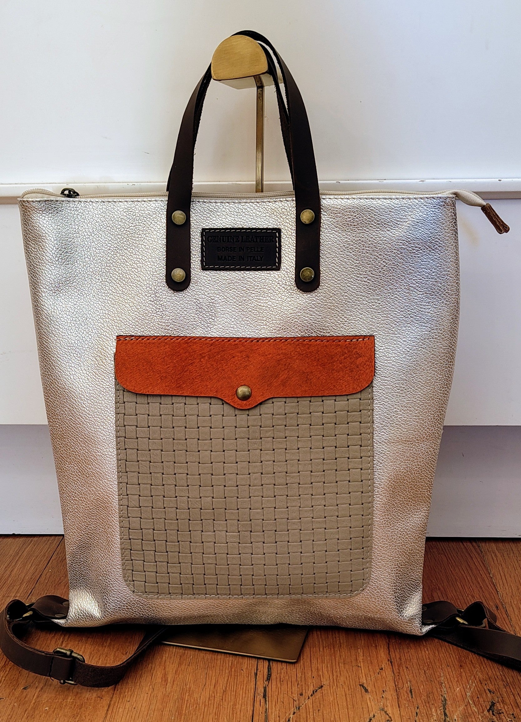 Saco/Mochila em pele