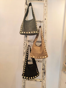 Saco pequeno Camurça com tachas