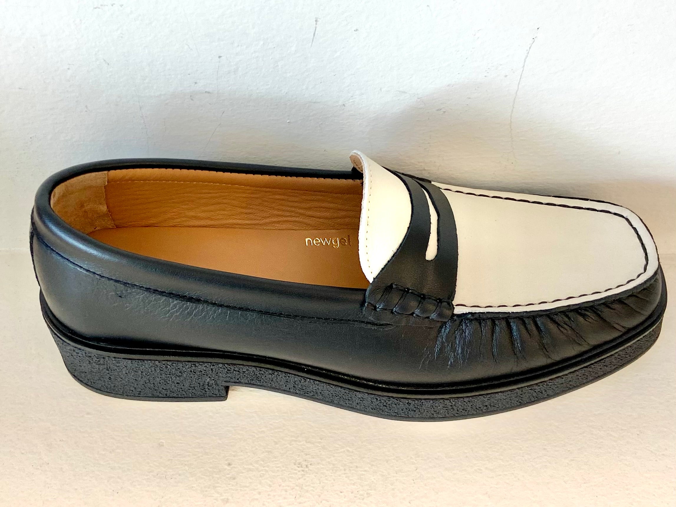Mocassin preto e branco Lodilove