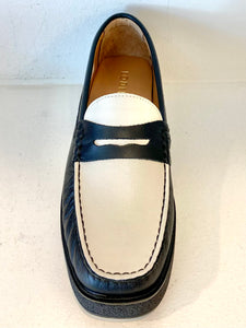 Mocassin preto e branco Lodilove