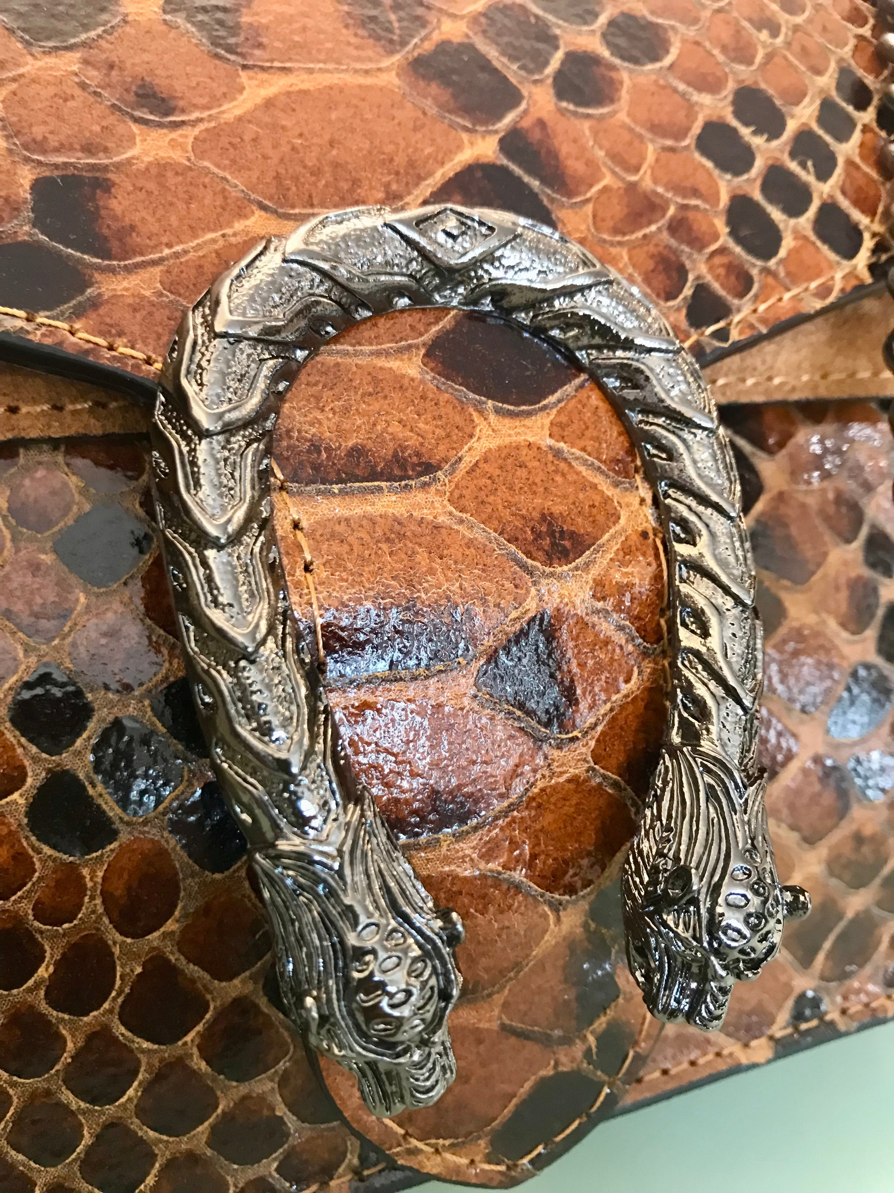 Mala réptil  estilo Gucci